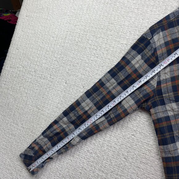 Billabong Shirt Mens M Blue / Brown Plaid Long Sleeve Flannel Core Fit / Stretch - Picture 9 of 14